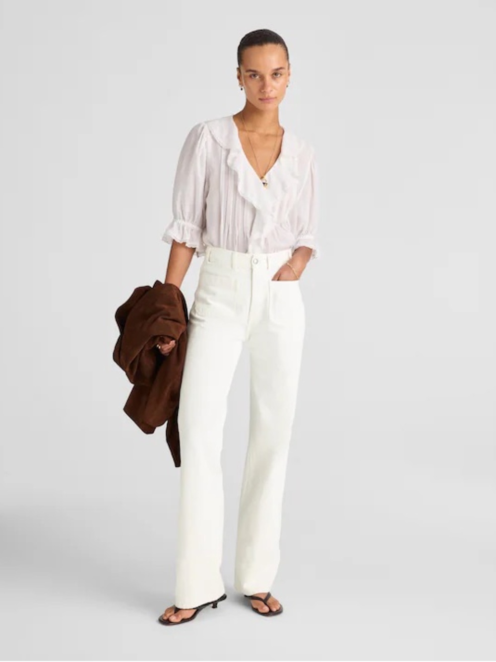 NWT - Madewell Cleo Straight Jean - White